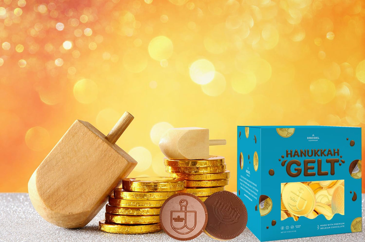 Chocolate Coins, Nut-Free, Made with Premium Belgian Milk Chocolate, Kosher Dairy Chanukah Gelt, Half-Pound