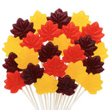 Autumn Leaf Lollipops, Thanksgiving and Fall Themed Candy, 24 Suckers