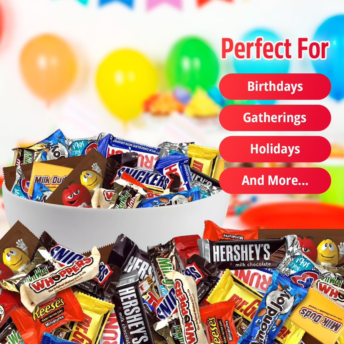 Chocolate Assorted Candy Variety Pack - 5 Lb Bulk - Individually Wrapped Mixed Candy Bag