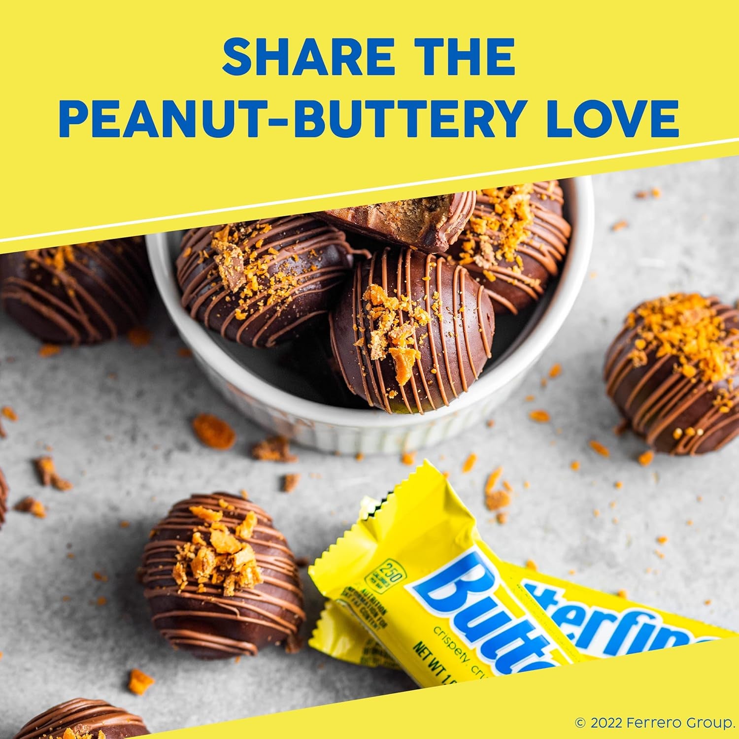 Butterfinger, Chocolatey, Peanut-Buttery, Fun Size Individually Wrapped Candy Bars, 6 Pack