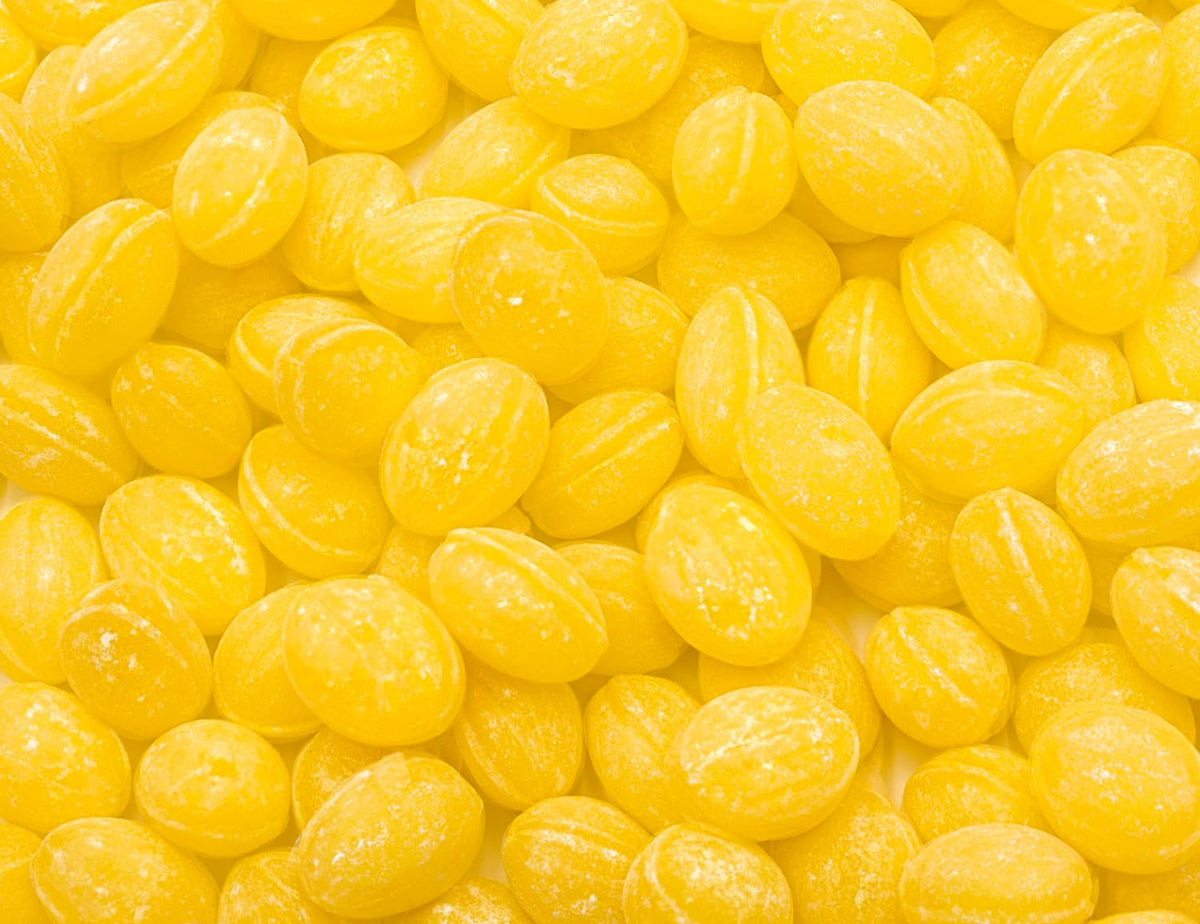 Claeys Sanded LEMON Drops Hard Candy 2 Lb – Bulk, Old Fashioned Candy, Natural Flavor, Fat Free