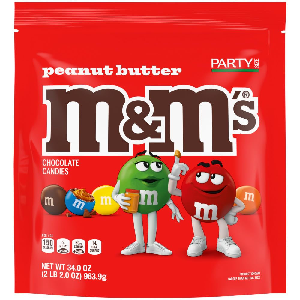 Summer Peanut Butter, Chocolate Candy, Party Size, 34 Oz Resealable Bulk Candy Bag