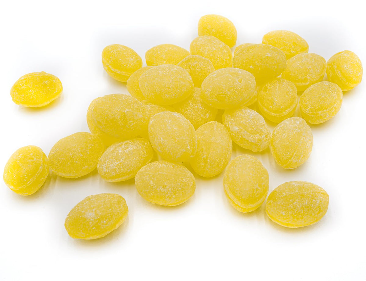 Claeys Sanded LEMON Drops Hard Candy 2 Lb – Bulk, Old Fashioned Candy, Natural Flavor, Fat Free