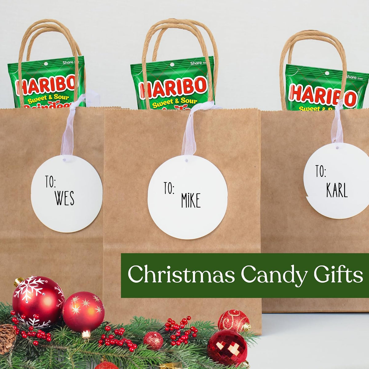 Haribo Reindeer Christmas Gummies, Sweet and Sour Candy, Stocking Stuffer Gifts, 4 Ounces (Pack of 3)