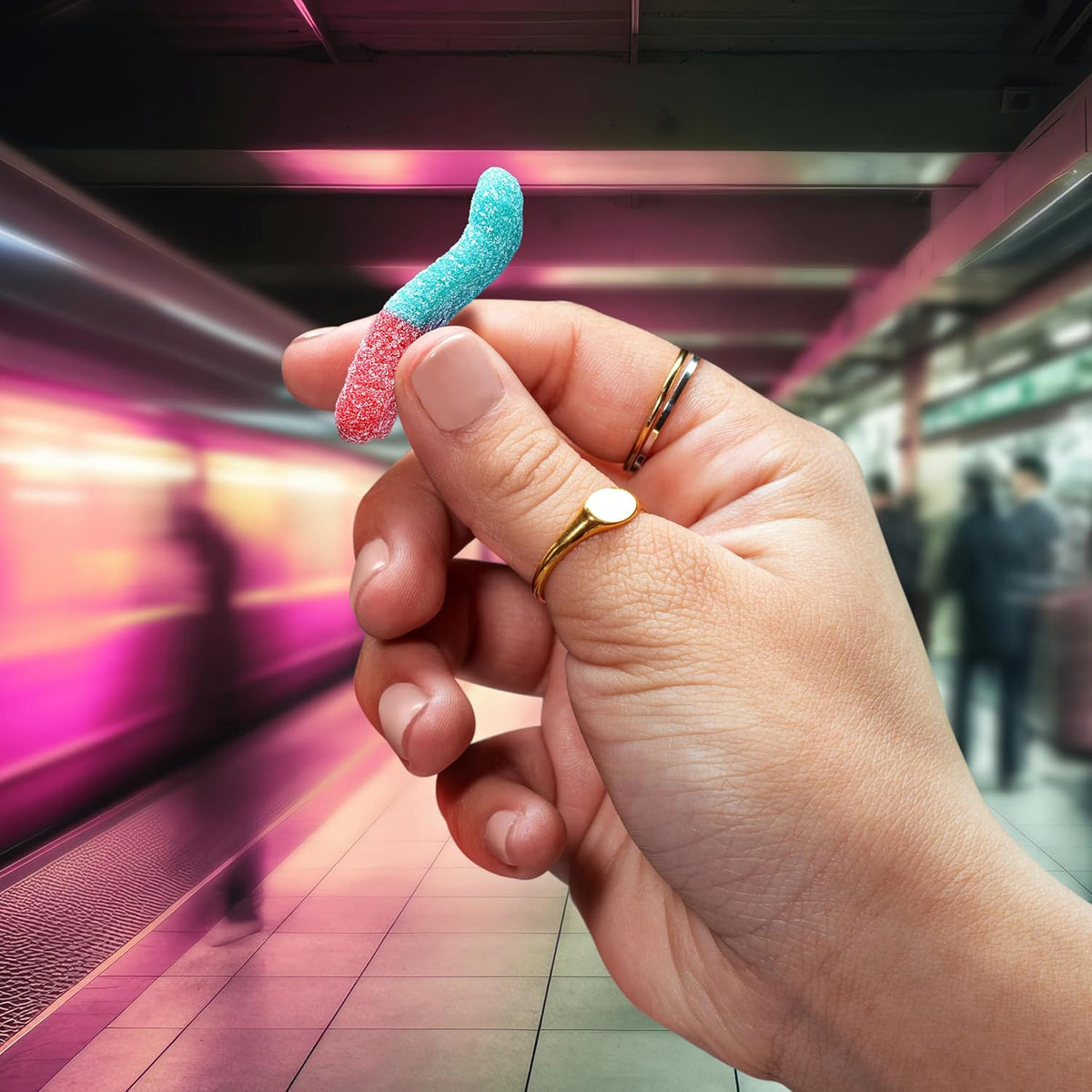 Trolli Sour Brite Crawlers Very Berry Candy, Sour Gummy Worms, 28.8 Oz