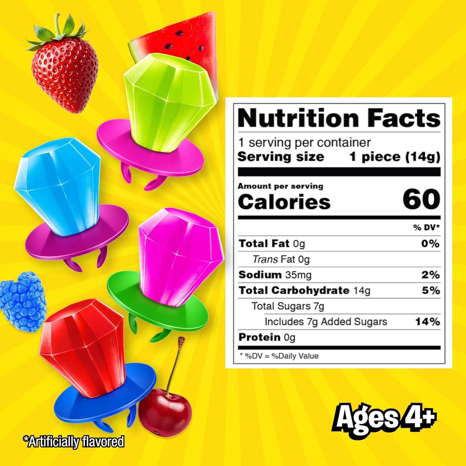 Ring Pop Lollipops - Bulk Candy Individually Wrapped Suckers Variety Party Pack- 20 Count