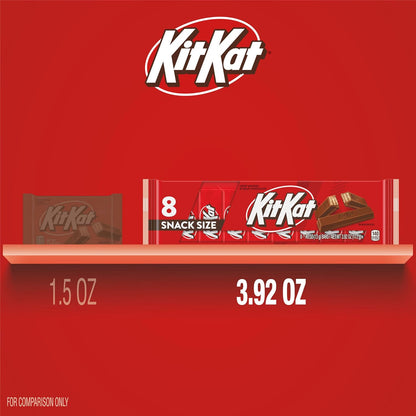 KIT KAT Milk Chocolate Wafer Snack Size, Candy Bars, 0.49 Oz (8 Count)
