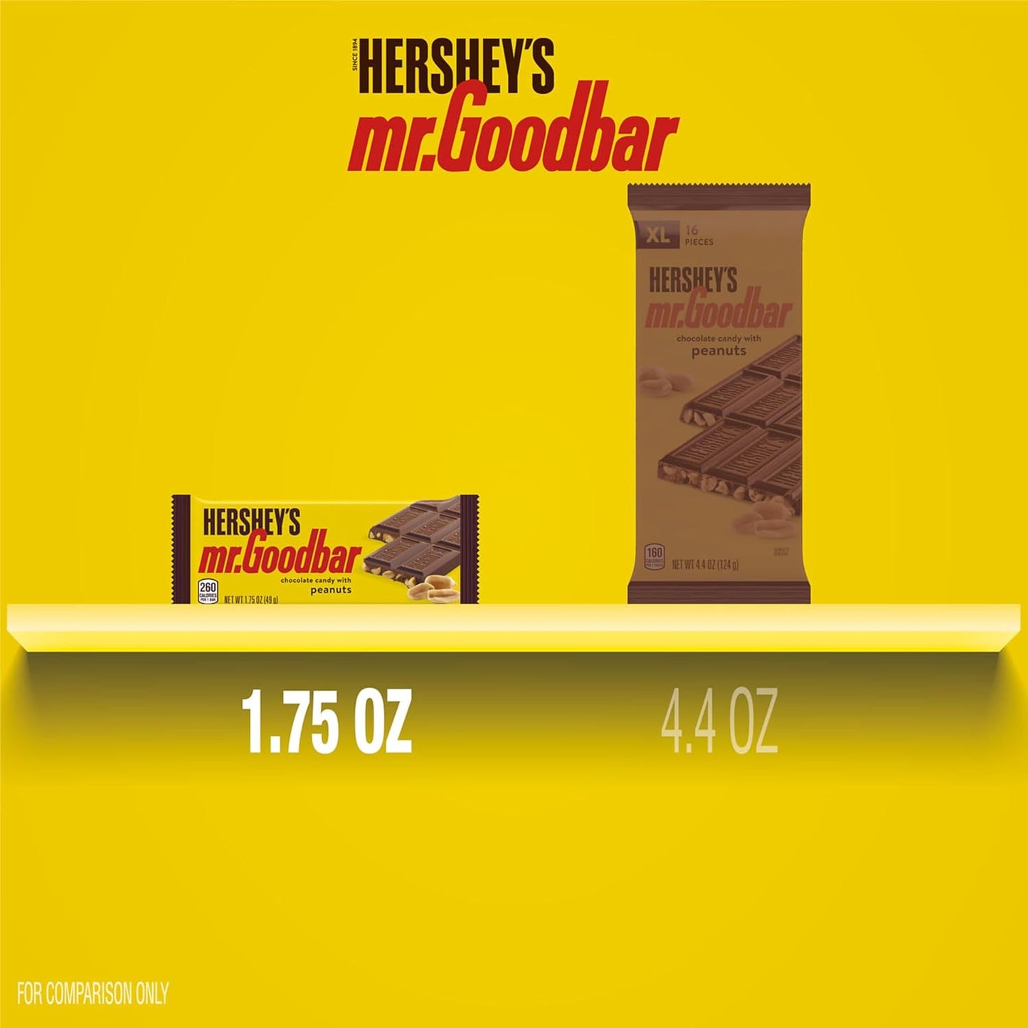 HERSHEY'S MR. GOODBAR Chocolate with Peanuts Candy Bars, 1.75 Oz, 36 Ct