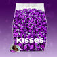 Dark Chocolate Kisses Bulk - 200 Pieces Dark Chocolate Individually Wrapped Purple Kisses Candy Bulk - 2 Pounds