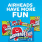 Airheads Full-Size Candy Bars, Taffy Candy Pack, Individually Wrapped Bulk Candy, Blue Raspberry Flavor, 36 Count Box