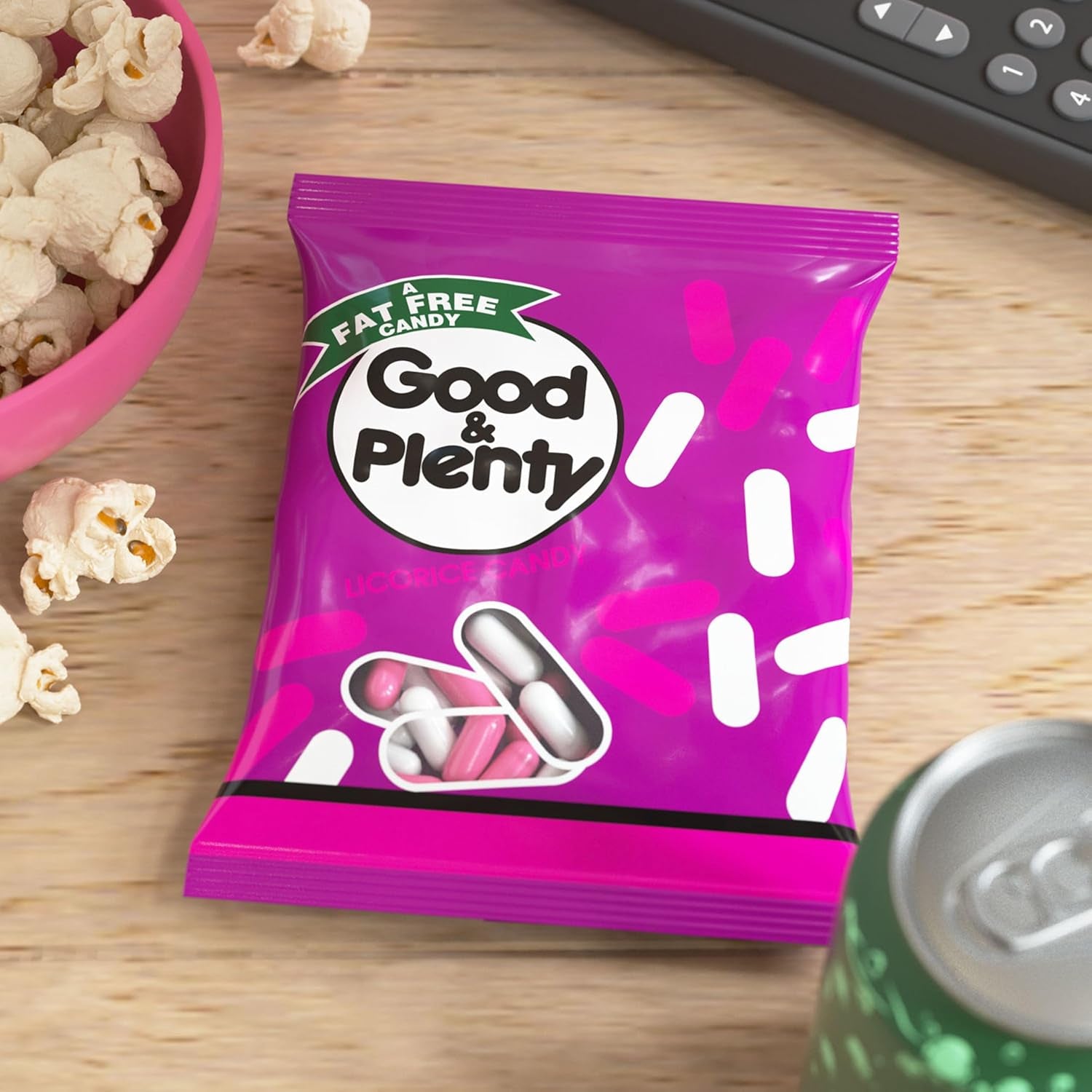 Good and Plenty, Licorice Fat Free, Candy Bag, 7 Ounce