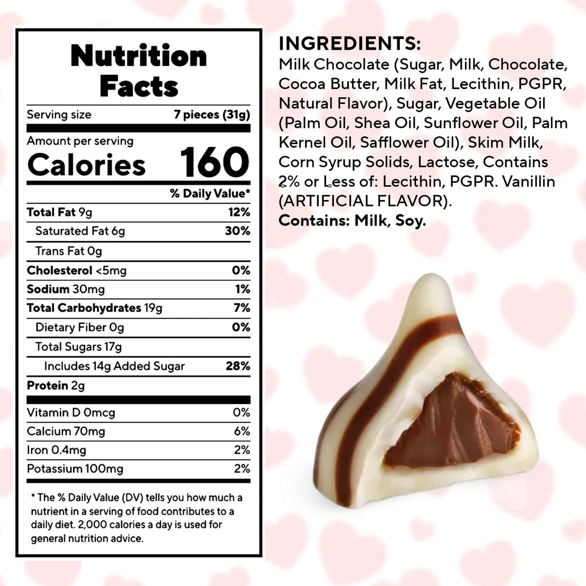 Milk Chocolate Hugs Candy - 1 Pound Individually Wrapped Chocolate Candy - Approx 100 Pieces