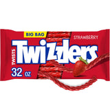 TWIZZLERS Twists Strawberry Flavored Licorice Style, Chewy Candy Big Bag, 32 Oz