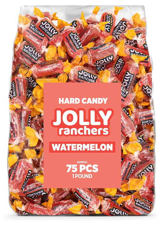 Watermelon Jolly Ranchers Hard Candy – Original Flavor – 1 LB Bulk Bag (Approx. 75 Pieces)