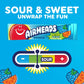Airheads SOUR Candy Bars, Sour Blue Blast Flavored, Bulk, Pack of 36 Bars