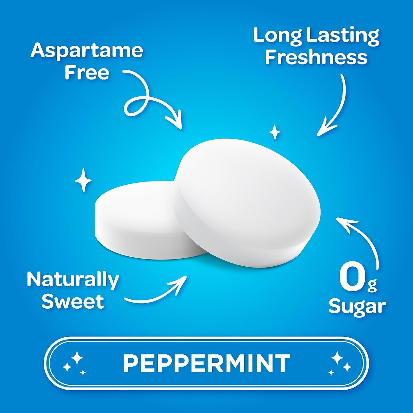 PUR Mints, Peppermint, Xylitol Mints, No Artificial Flavor, 65 Count 