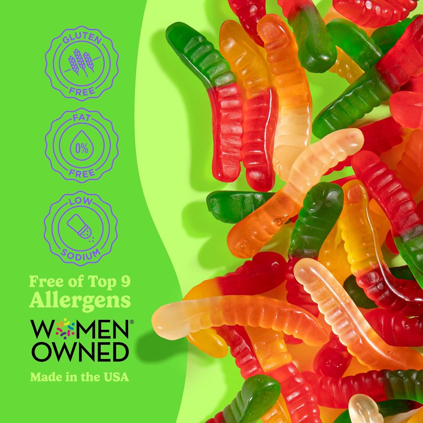 Albanese Candy, Mini Assorted Fruit Gummi Worms, 5-Pound Bag