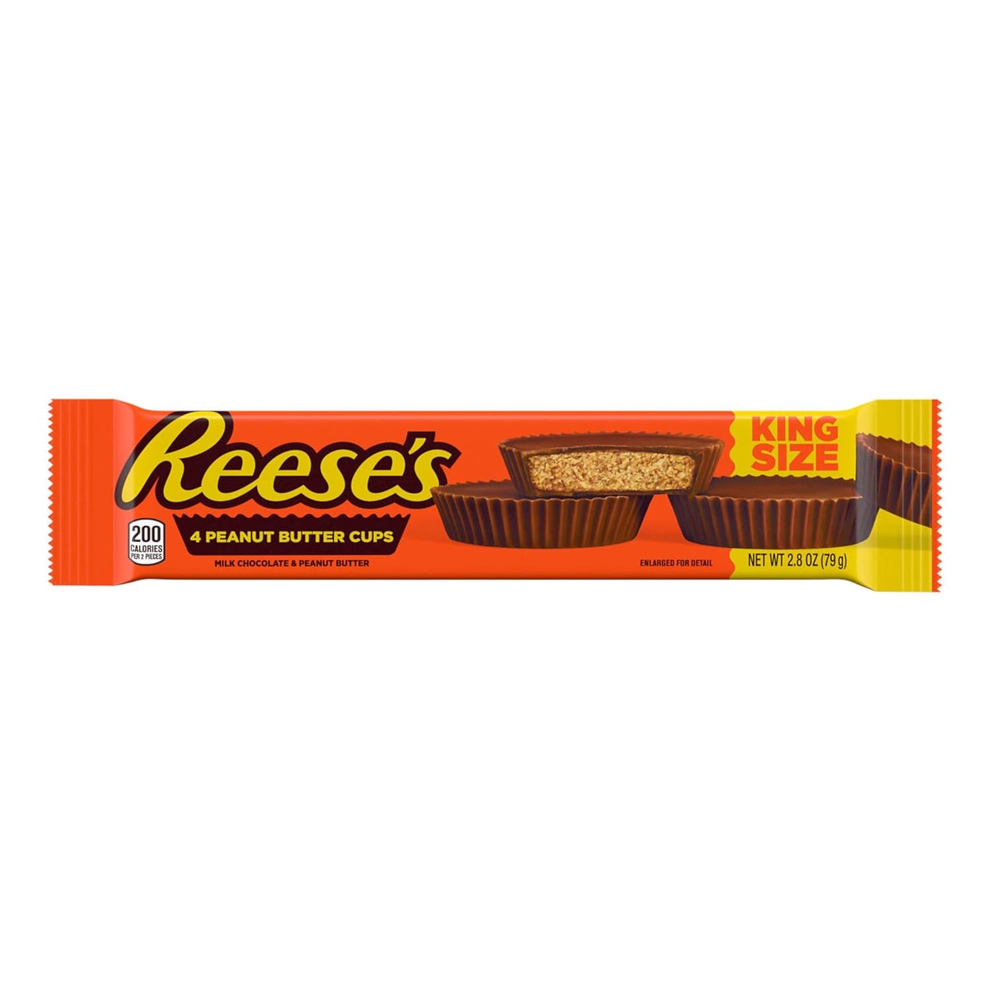Reese'S, Milk Chocolate King Size Peanut Butter Cups, Candy Pack, 2.8 Ounce