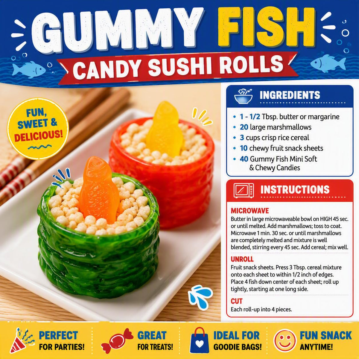 Bulk Gummy Fish Candy 3 Lb Assorted Fruit Flavored