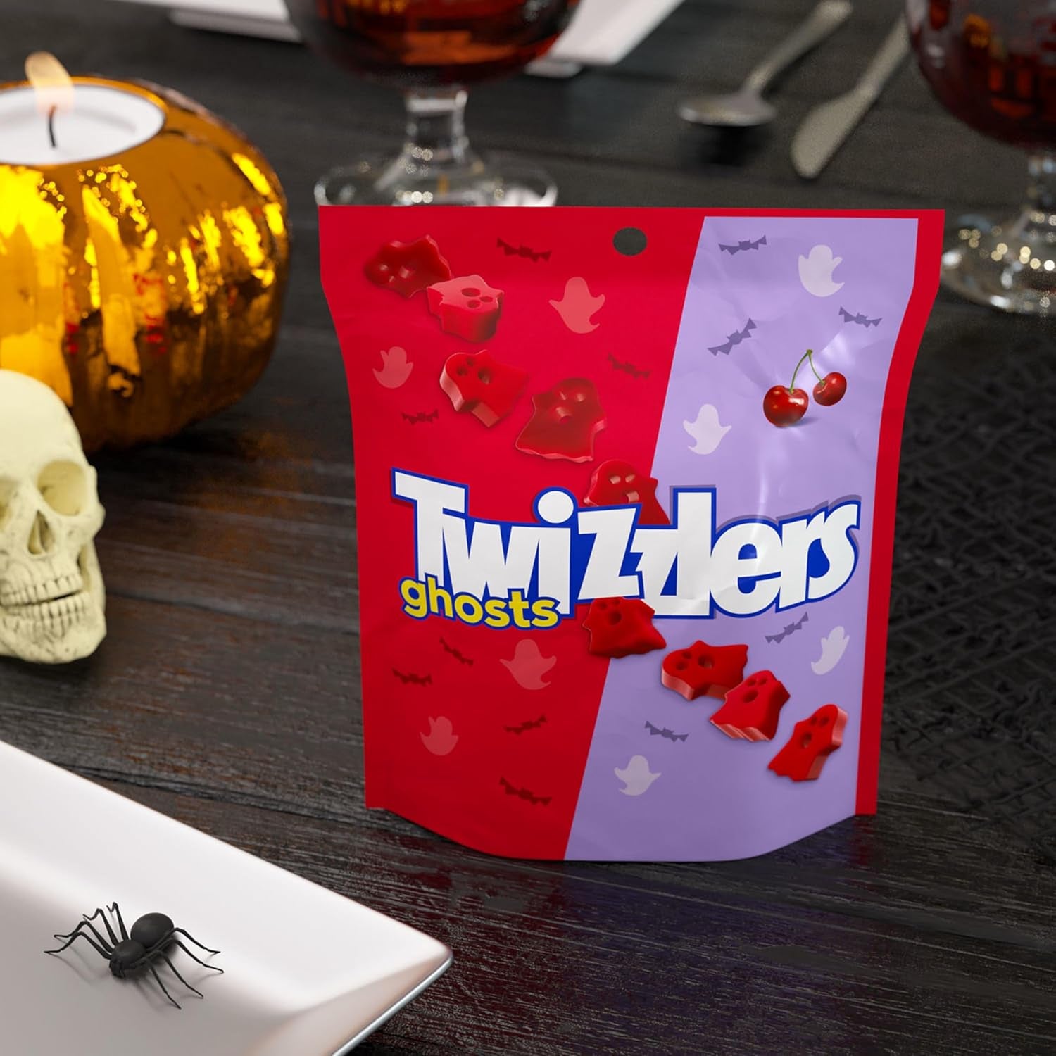 Twizzlers Ghosts Cherry Flavored Chewy Halloween Candy Bag, 7.1 Oz