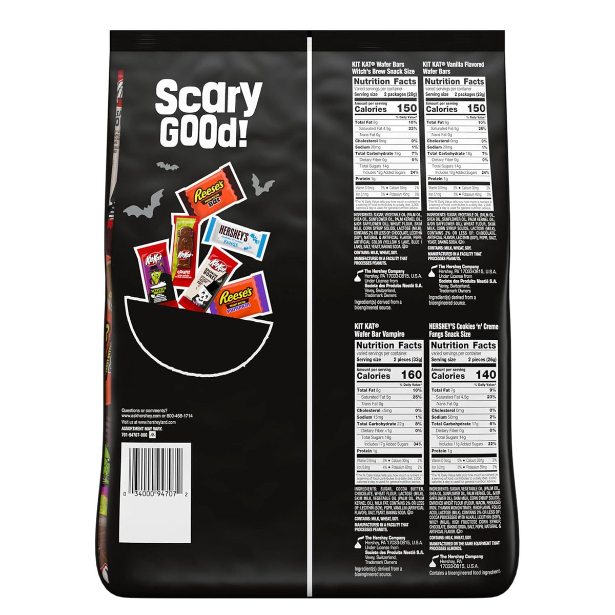 Hershey'S Assorted Chocolate Halloween Candy Bulk Variety Pack, 52.63 Oz