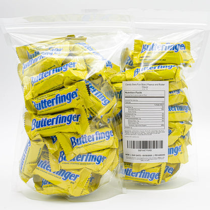 Butterfinger Candy Bars 1 Lb – anti Melt Pack, Individually Wrapped, Bulk Resealable Bag, Fun Size