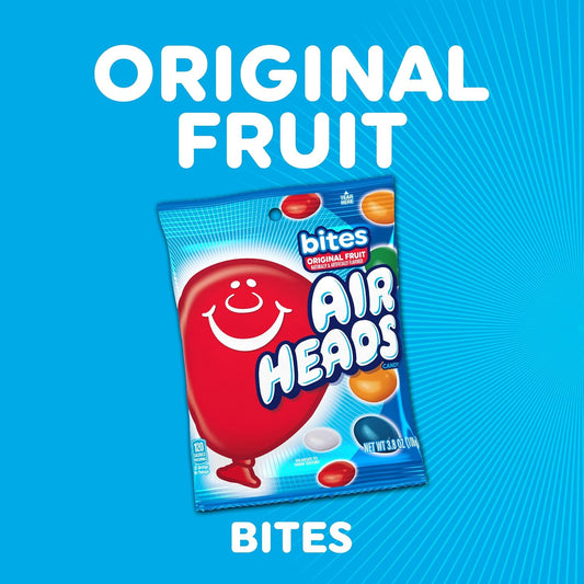 Airheads Candy Bites, Assorted Fruit Flavors, 2 Ounces (18-Pack) 