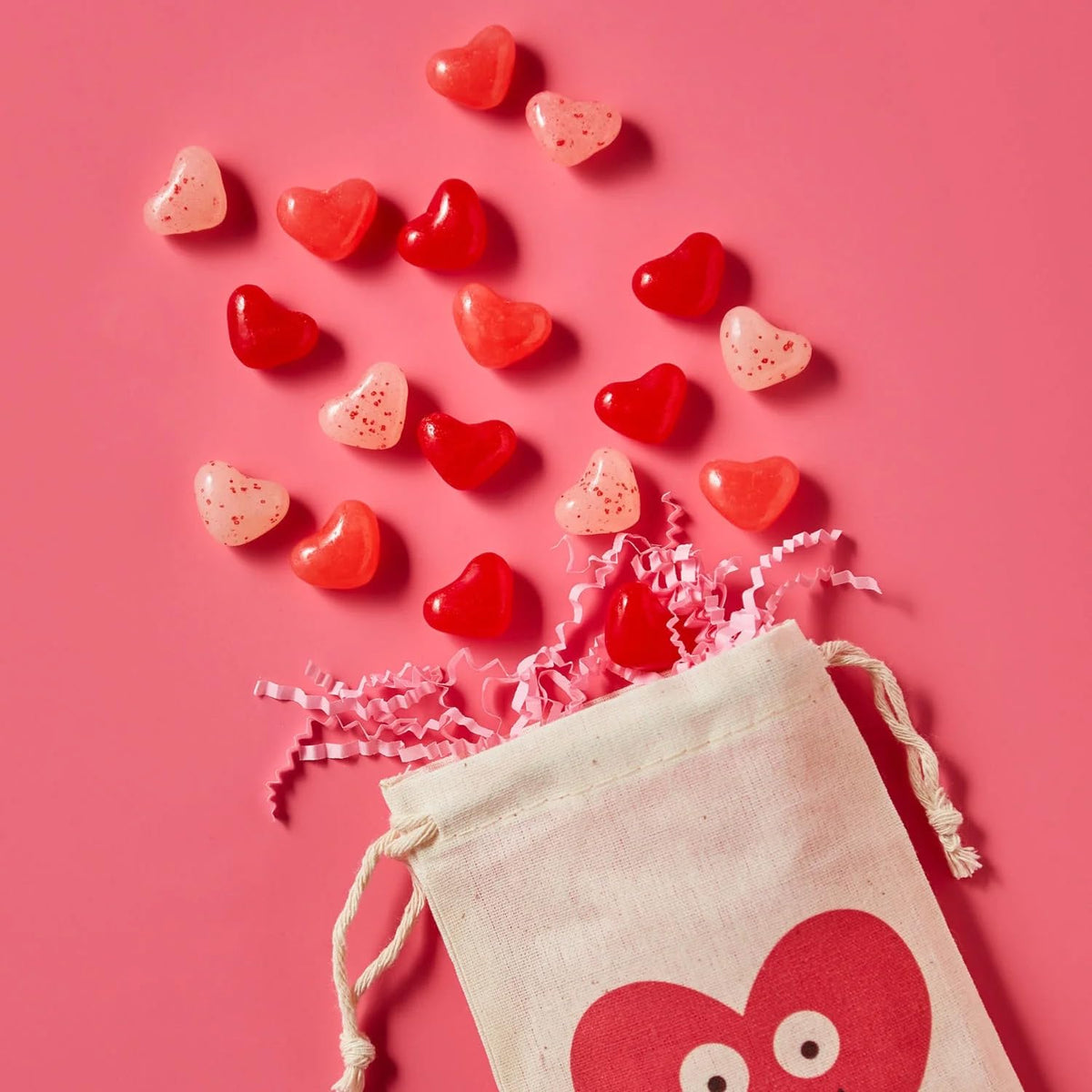 Bulk Heart Shaped Jelly Beans Valentine’s Day Candy 3 Pound - Assorted Fruit Flavors, Festive Red & Pink Candy Hearts