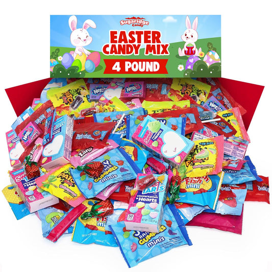Bulk Easter Candy Individually Wrapped - 4 Pound Assorted Mixed Candy Variety Pack for Easter