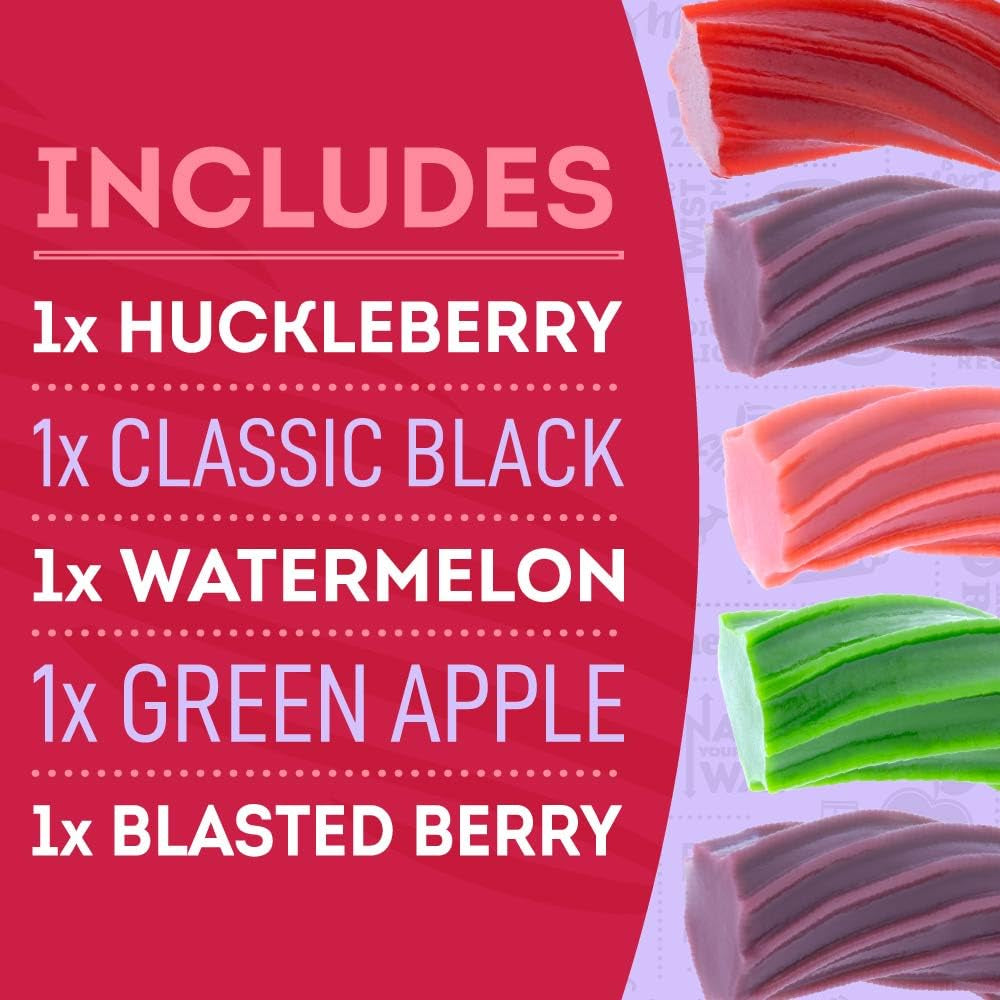Wiley Wallaby Fruit Flavors Licorice Candy Variety, 10Oz, 6Pk