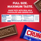 CRUNCH Full-Size Candy Bar, Creamy Milk Chocolate with Crunchy Crisped Rice, 36 Individually Wrapped Bars