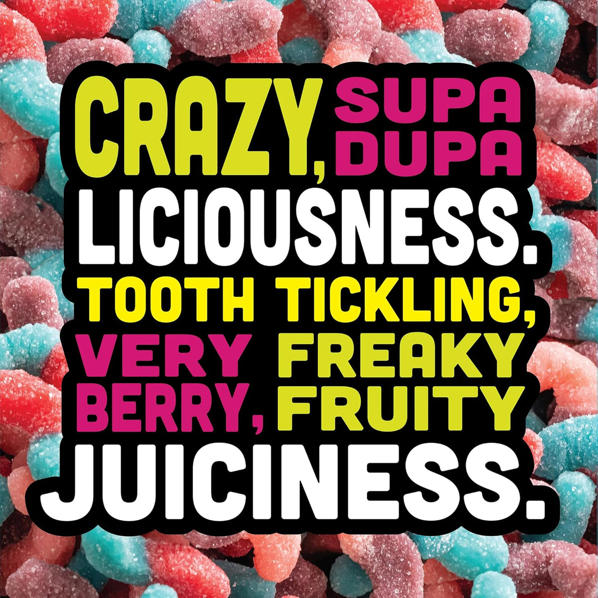 Trolli Sour Brite Crawlers Very Berry Candy, Sour Gummy Worms, 28.8 Oz