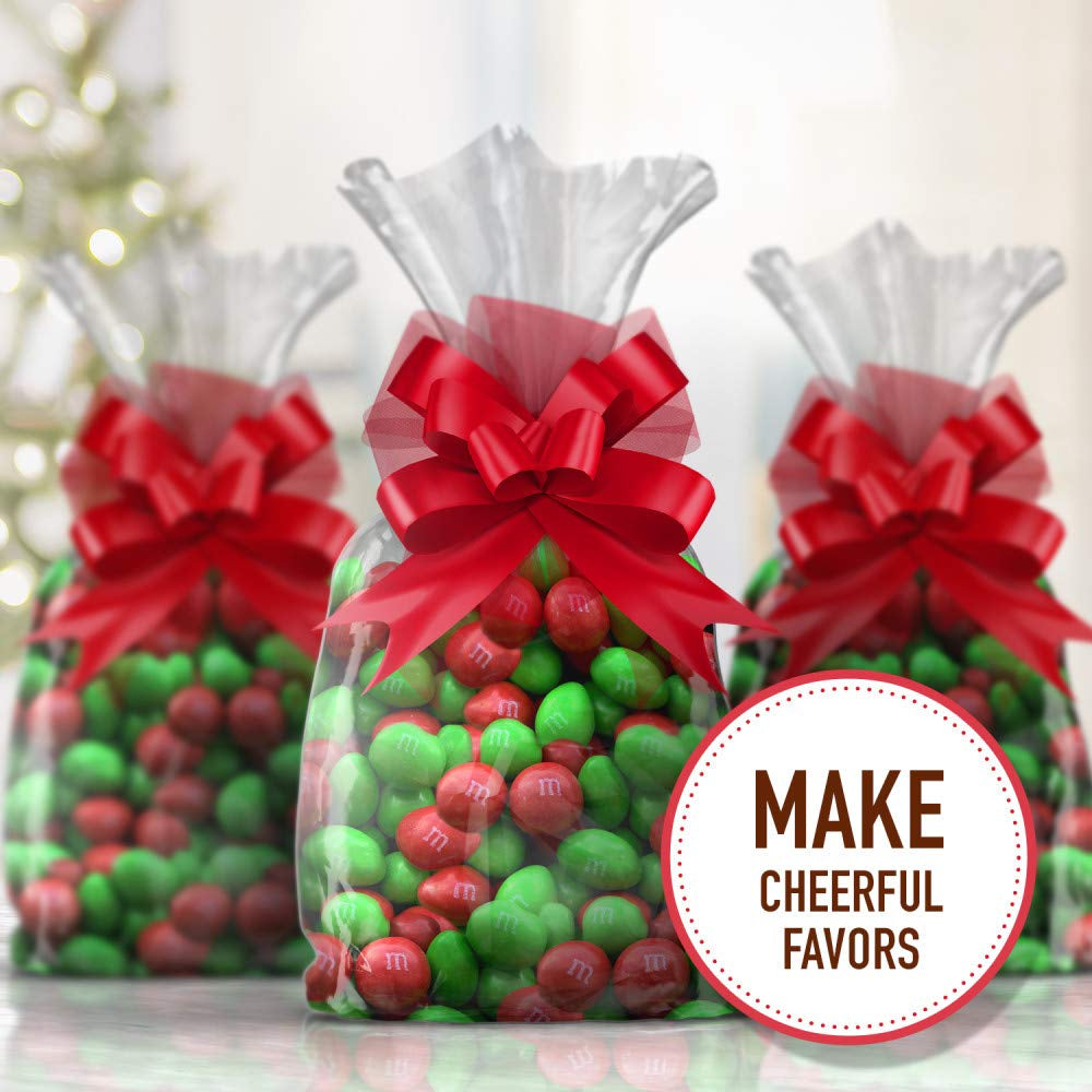 M&M'S Peanut Christmas Candy, Chocolate Christmas Stocking Stuffers, Red and Green Candy Bulk 38 Oz Bag