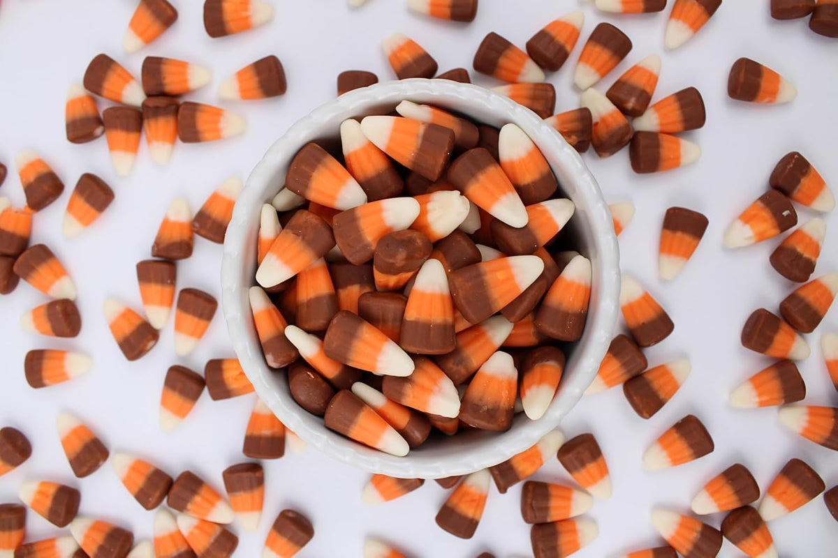 Harvest Assorted Candy Corn, Autumn Mix Layered Flavors, Bulk Bag, 1 Lb