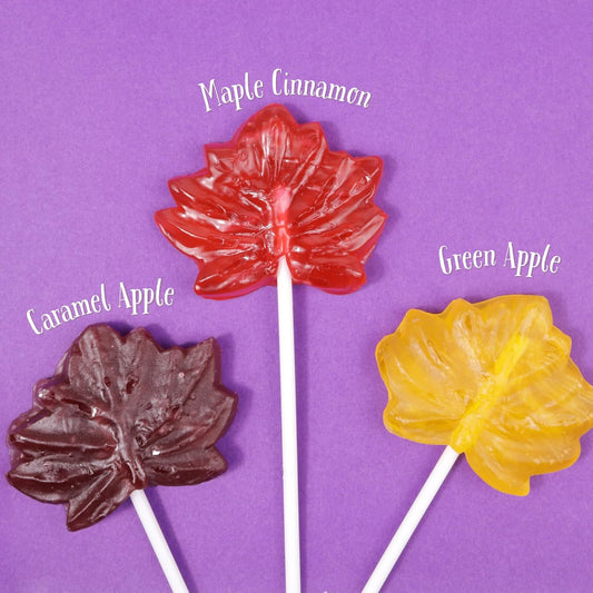 Autumn Leaf Lollipops, Thanksgiving and Fall Themed Candy, 24 Suckers