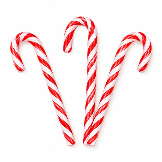 Fruidles Christmas 24-Pack Candy Canes Suckers, Peppermint Flavor, Individually Wrapped