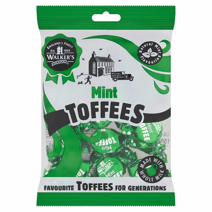 Walkers Nonsuch British Mint Toffee Candy 5.29 Oz (150G) - Natural Mint Flavor, Whole Milk Toffee