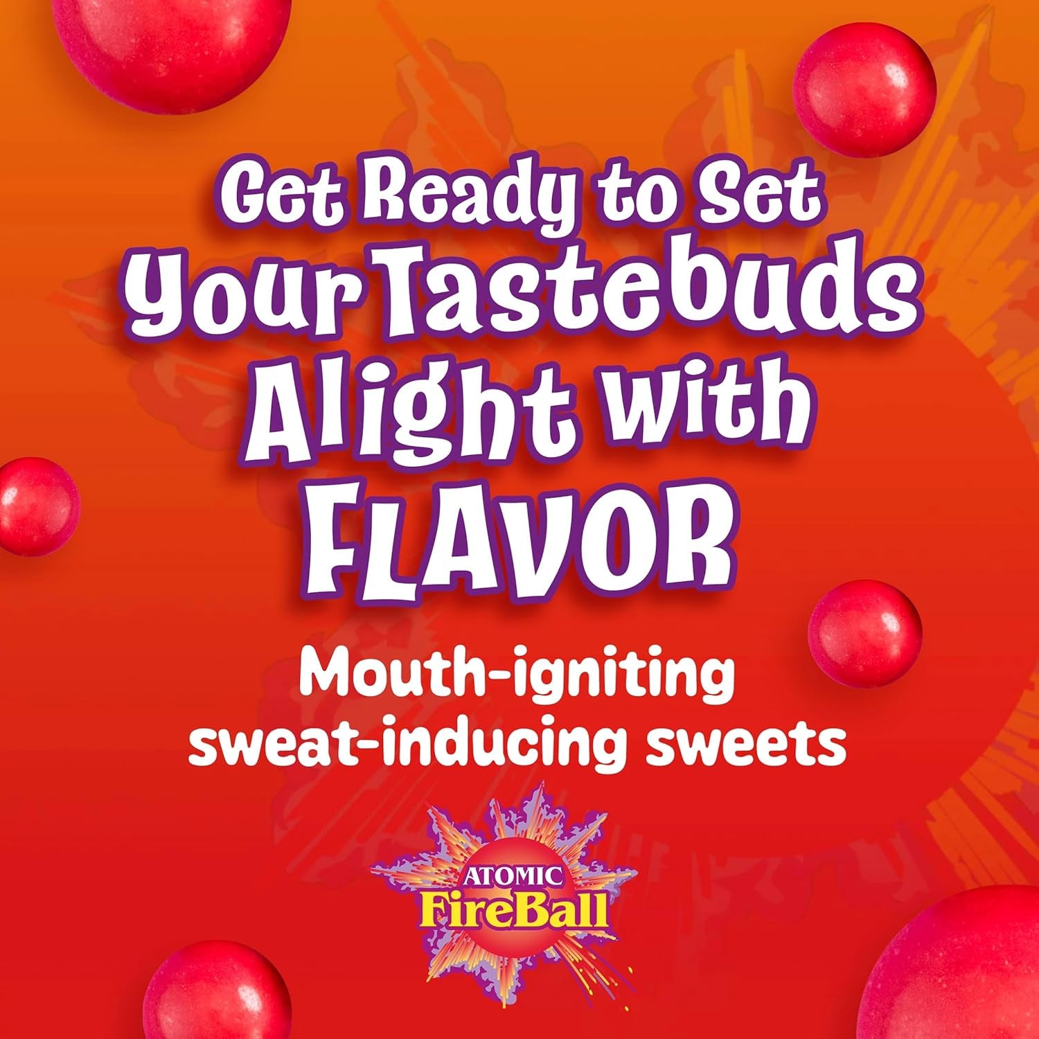 Wonka Atomic Fireball, Candy, Cinnamon Flavor, Individually Wrapped