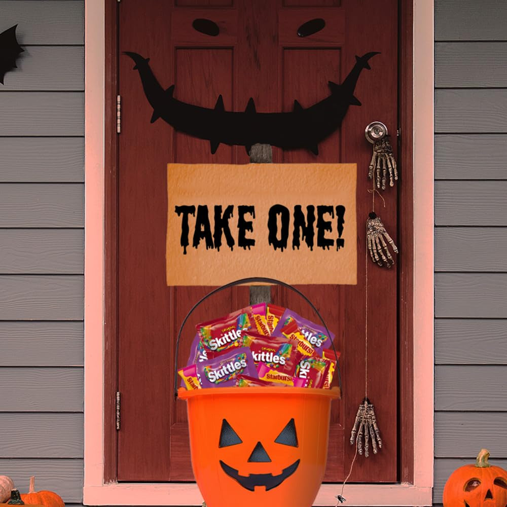Skittles, Starburst Fun Size Chewy Candy Assorted Variety, Individually Wrapped, 32.28 Ounces