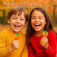 Pumpkin Candy 3D Ring Pops - 18 Individually Wrapped Suckers Bulk Pack - Thanksgiving Treats