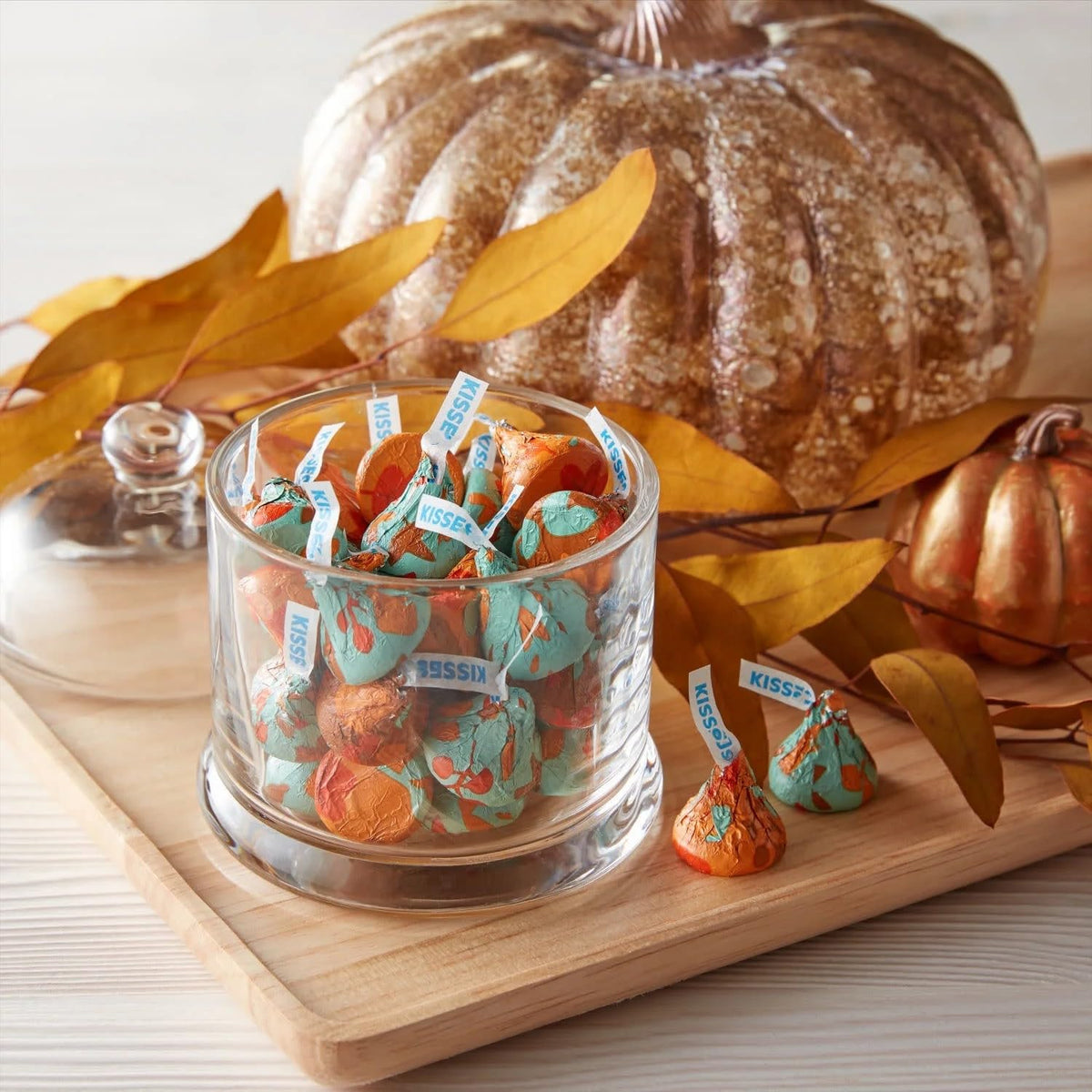 Thanksgiving Candy Foil Wrapped Milk Chocolates 1 Lb - Fall Themed Milk Chocolate Candy - Approx 100 Pieces