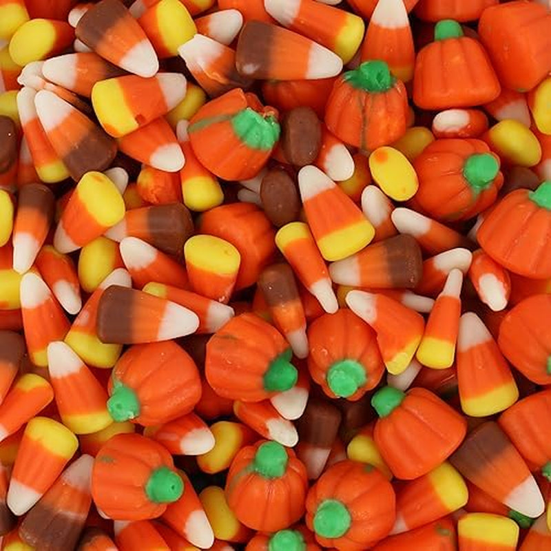 Autumn Mix Candy Corn with Pumpkins, Bulk Mellowcreme, 1 Lb