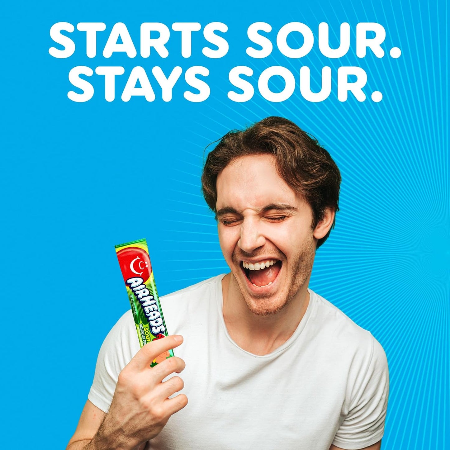 Airheads SOUR Candy Bars, Sour Watermelon Punch Flavored, Bulk, Pack of 36 Bars.