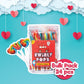 24 Heart Rainbow Lollipops Individually Wrapped, Valentines Party Favors