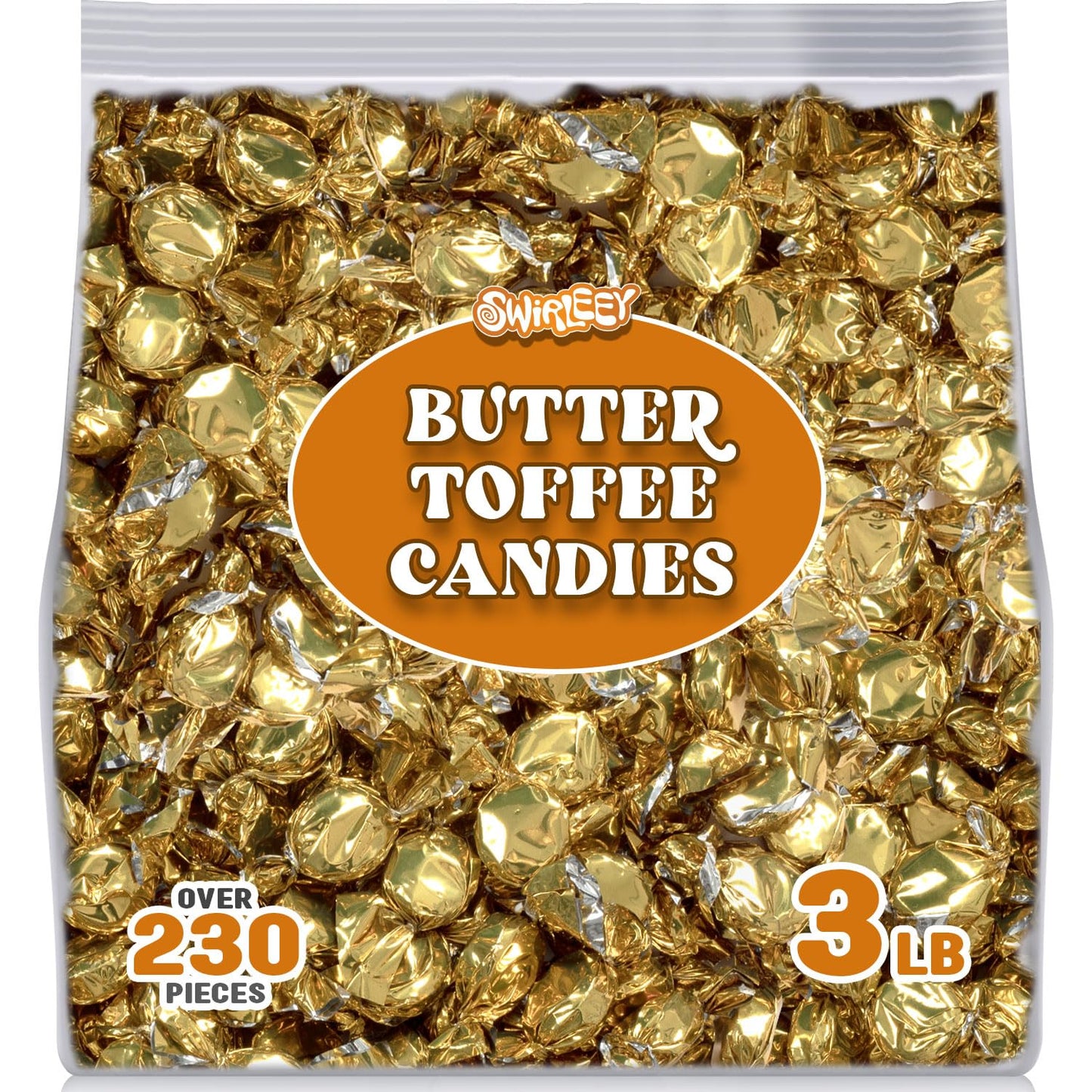Gold Foil Candies - 3LB - Butter Toffee Candies for Candy Buffet