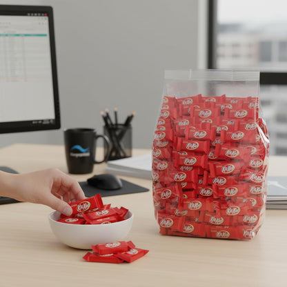 KitKat Candy Bars Bulk Pack - 60 Individually Wrapped Chocolate Candy KitKats - 2 Pounds