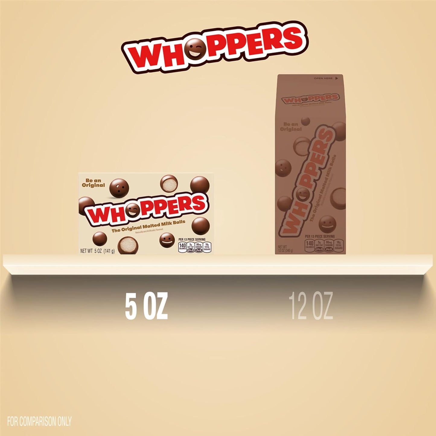 Whoppers, Malted Milk Balls Candy Box, 5 Ounce