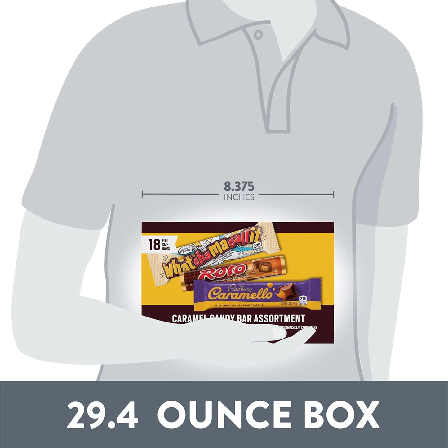 HERSHEY Assorted Chocolate Caramel Candy Variety Pack, 29.4 Oz, 18 Ct