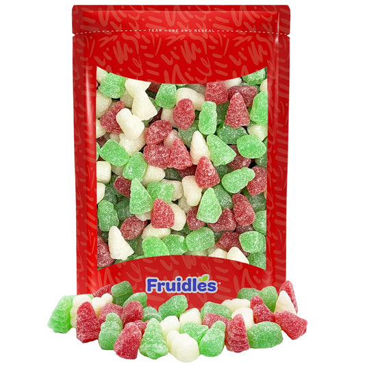 Fruidles Christmas Holiday Jelly Mix Fruit Gummi Candy, Delicious Holiday Shaped & Flavored Gummies (Half-Pound)