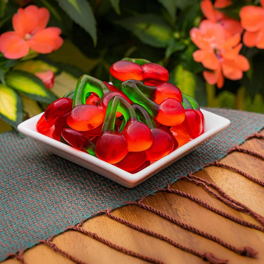 Happy Cherries Gummy Candy 2 Pound Bulk Bag - Chewy Cherry Flavored Gummi Candy